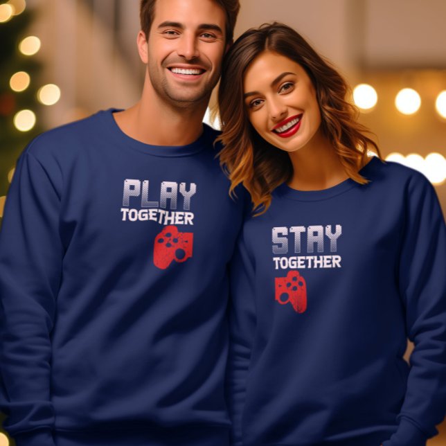 Gamer Valentines Day Couple Matching Funny Matchin Sweatshirt (Creator Uploaded)