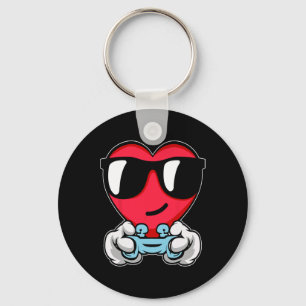 Gamer Valentines Day Cute Video-game Controller Ga Key Ring
