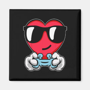 Gamer Valentines Day Cute Video-game Controller Ga Magnet