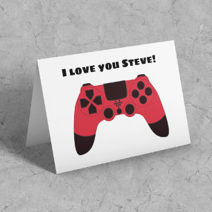 Gamer Valentines Day I Love You Gaming Name Card