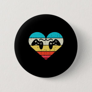 Gamer Valentines Day Men Boys Girl Kids Teen Gamin 6 Cm Round Badge