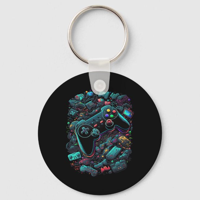 Gamer Video Game Controller 13  Key Ring (Front)