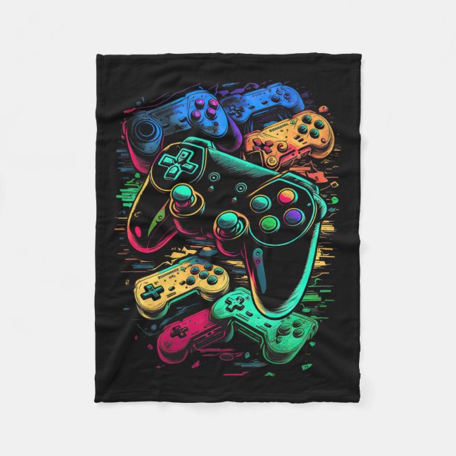 Gamer Video Game Controller 17  Fleece Blanket (Front)