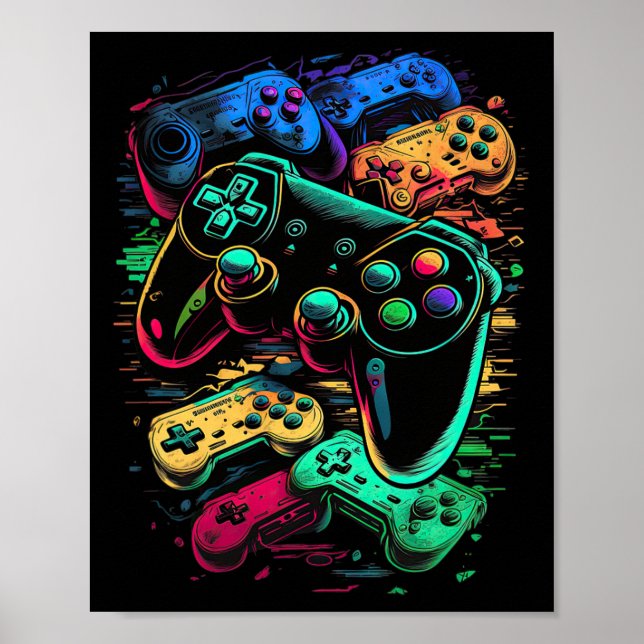 Gamer Video Game Controller 17  Poster (Front)