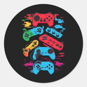 Gamer Video Game Controller 18 Classic Round Sticker