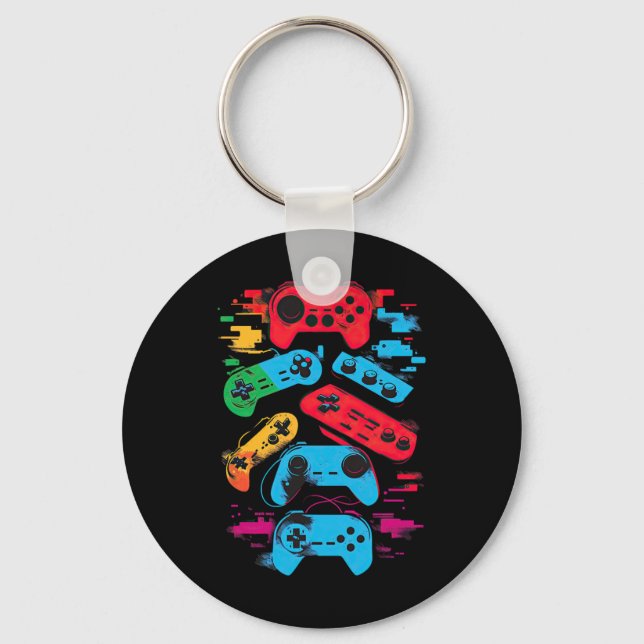 Gamer Video Game Controller 18  Key Ring (Front)