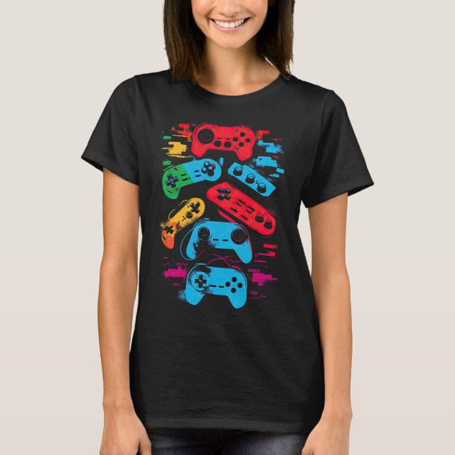 Gamer Video Game Controller 18  T-Shirt (Front)
