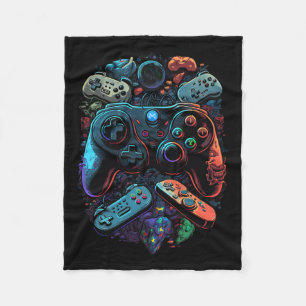 Gamer Video Game Controller 19 Fleece Blanket