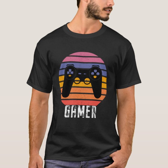 Gamer Video retro Controller Games Gaming Boys Gir T-Shirt (Front)