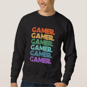 Gamer Vintage Retro 70s 80s Style Video Game Gamin Sweatshirt
