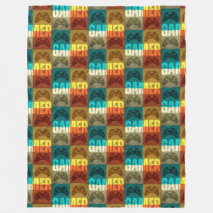 GAMER VINTAGE VIDEO GAME CONTROLLER  FLEECE BLANKET