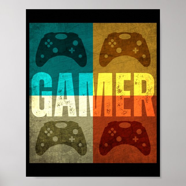 GAMER VINTAGE VIDEO GAME CONTROLLER  POSTER (Front)