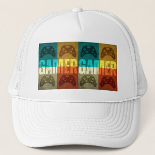 GAMER VINTAGE VIDEO GAME CONTROLLER TRUCKER HAT