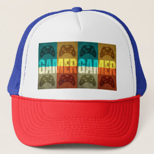 GAMER VINTAGE VIDEO GAME CONTROLLER TRUCKER HAT