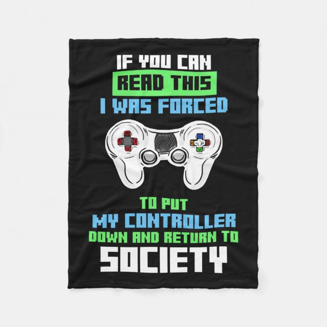 Gamer Was Forced To Cotroll Game Fleece Blanket (Front)