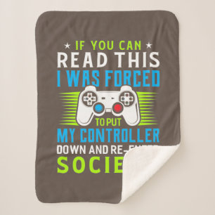 Gamer Was Forced To Put My Controller Sherpa Blanket