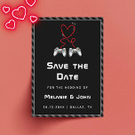 Gamer Wedding Geek Love Romantic Player 1 2 Funny  Save The Date<br><div class="desc">Surprise your guests with these fun Save the Date cards featuring romantic gaming illustration. Easily add your info by clicking on the "personalise this template" option.</div>