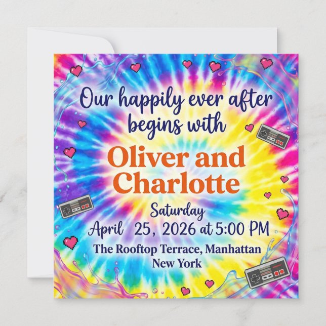 Gamer Wedding Invitation (Front)