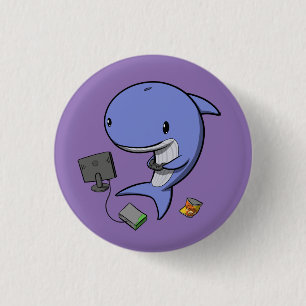 Gamer Whale 3 Cm Round Badge