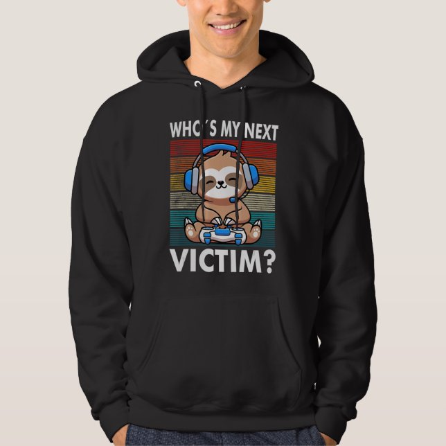 Gamer Who Is My Next Victim Controller Console Kid Hoodie (Front)