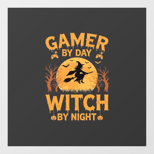 Gamer Witch Halloween Gaming Design (Sheet)