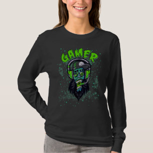 Gamer Zombie Cranky Teens Game Mode On T-Shirt