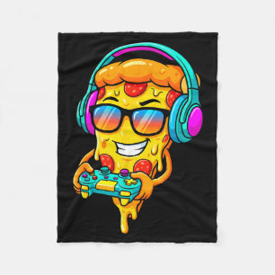 Gamer Zza Slice Video Gaming Boy Enthusiast Gamer  Fleece Blanket