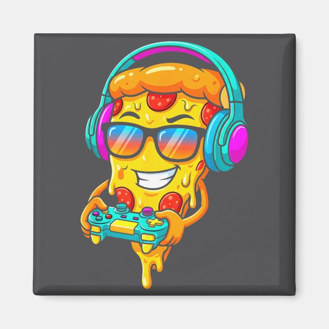 Gamer Zza Slice Video Gaming Boy Enthusiast Gamer  Magnet (Front)