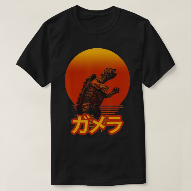 Gamera Vintage Retro Graphic  T-Shirt (Design Front)