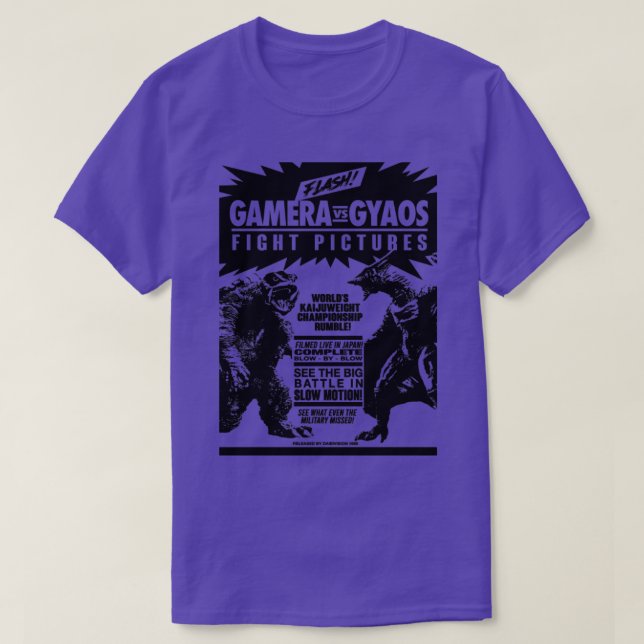 GAMERA vs GYAOS FIGHT T-Shirt (Design Front)