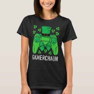 Gamerchaun Irish Gamer Paddys Men Boys Kids St Pat T-Shirt