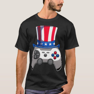 Gamerica Video Game Uncle Sam 4th Of July Boys Ame T-Shirt