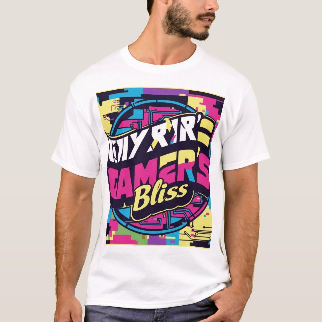 Gamer's Bliss T-Shirt Design (Zazzle) Level up you (Front)