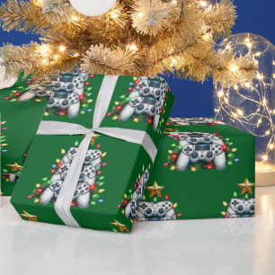Gamer's Christmas Tree Wrapping Paper