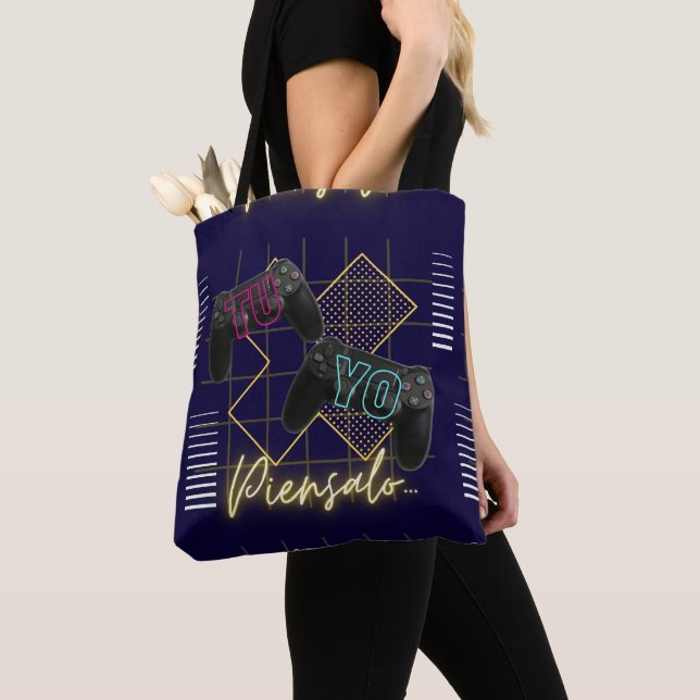 gamers controls tote bag (Close Up)