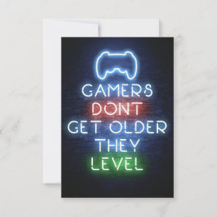 Gamers Do Not Get Older RSVP Card