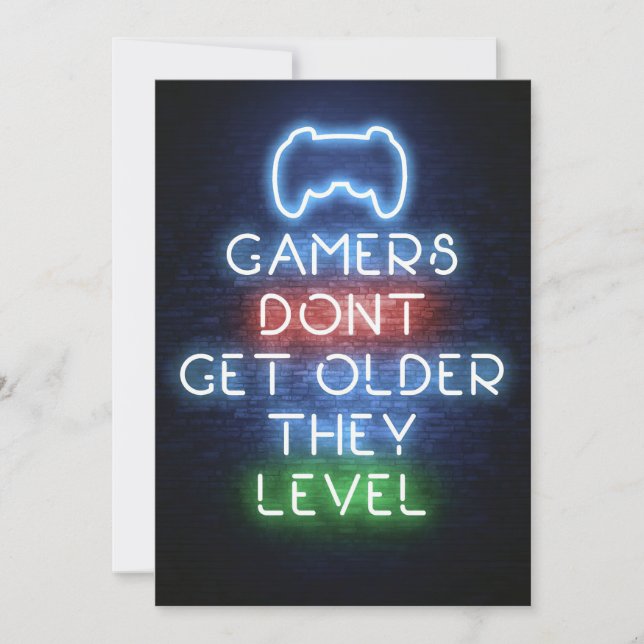 Gamers Do Not Get Older Save The Date (Front)