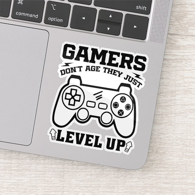 Gamers Don't Age They just Level Up Gaming Lovers (Detail)