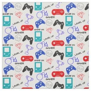 Gamers Funny Quote  Video Game Controller Graphic Fabric
