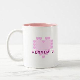 Gamers In Love - Player 1 Two-Tone Coffee Mug