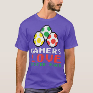 Gamers Love Easter Eggs Cute Video Game Gaming Boy T-Shirt