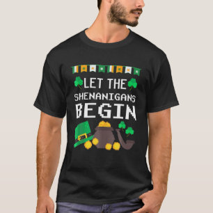Gamers Love Shenanigans Funny St. Patricks Day Vid T-Shirt