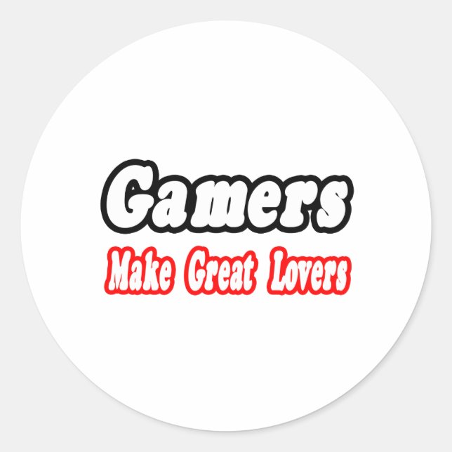 Gamers Make Great Lovers Classic Round Sticker (Front)