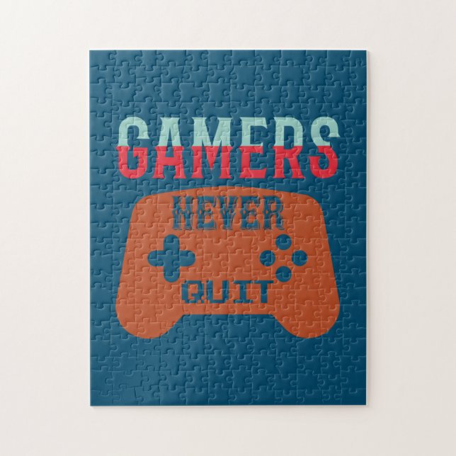 Gamers Never Quit Jigsaw Puzzle (Vertical)