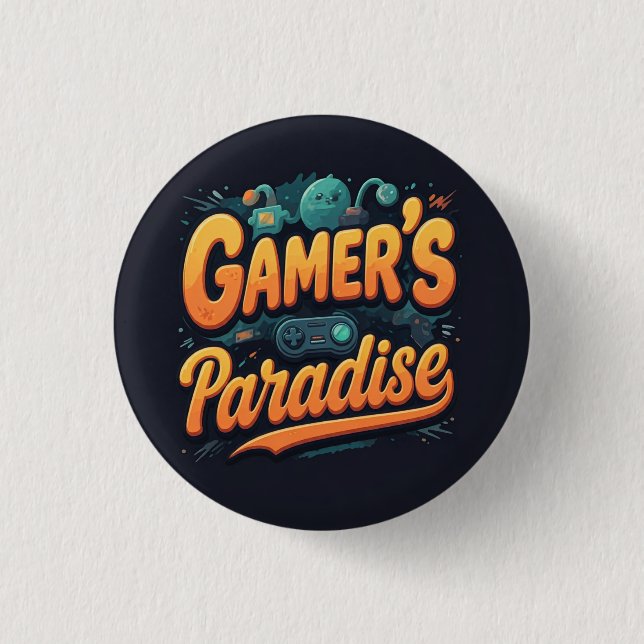 Gamer's Paradise  3 Cm Round Badge (Front)