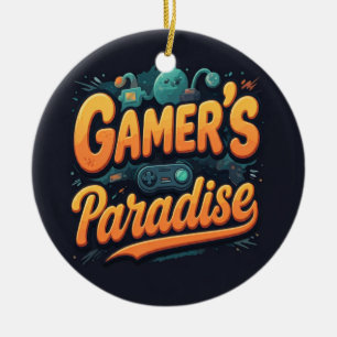 Gamer's Paradise  Ceramic Ornament