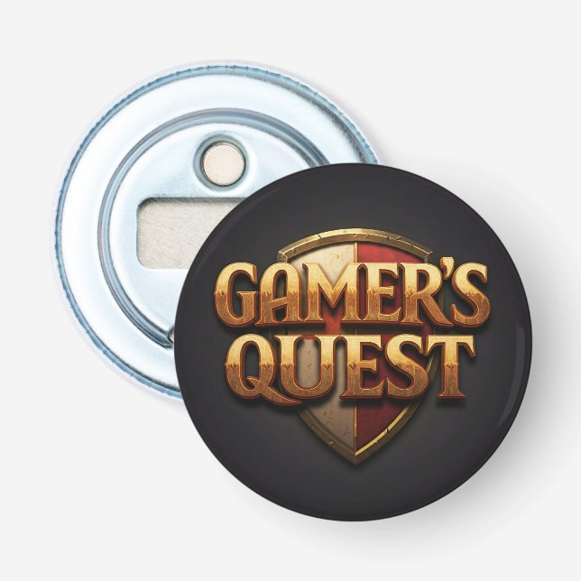 Gamer's Quest  Bottle Opener (Front)