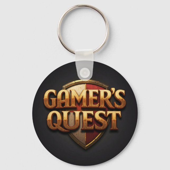 Gamer's Quest  Key Ring (Front)