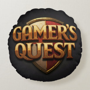 Gamer's Quest  Round Cushion