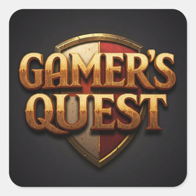 Gamer's Quest  Square Sticker (Front)
